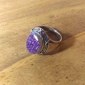 Nicky Butler 925 Silver purple blue druzy
